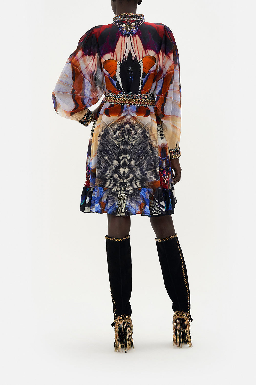 DROP SLEEVE SHIRT DRESS WINGS OF MARIPOSA