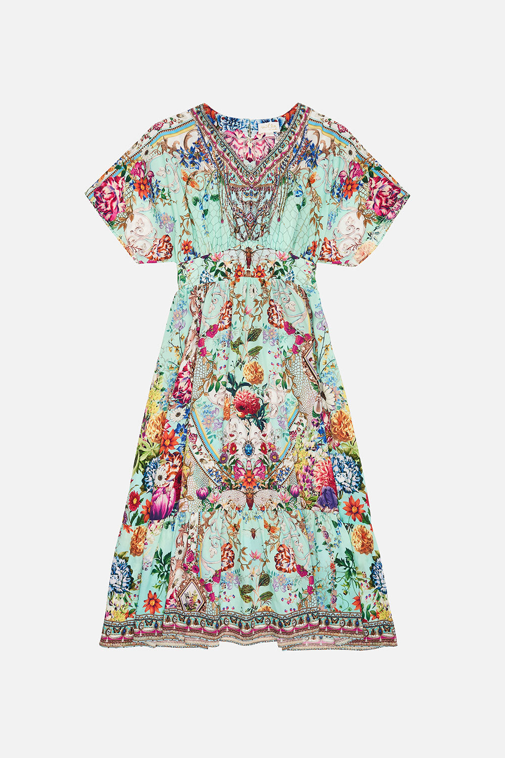 KIDS RELAXED SHIRRED WAIST DRESS 4-10 HONEY HONEY