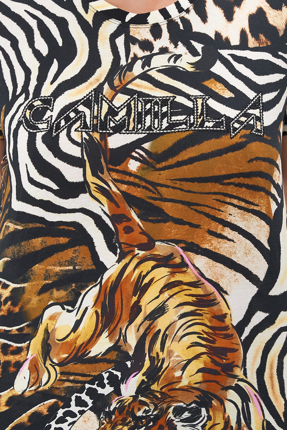 SLIM FIT ROUND NECK T-SHIRT WHATS NEW PUSSYCAT