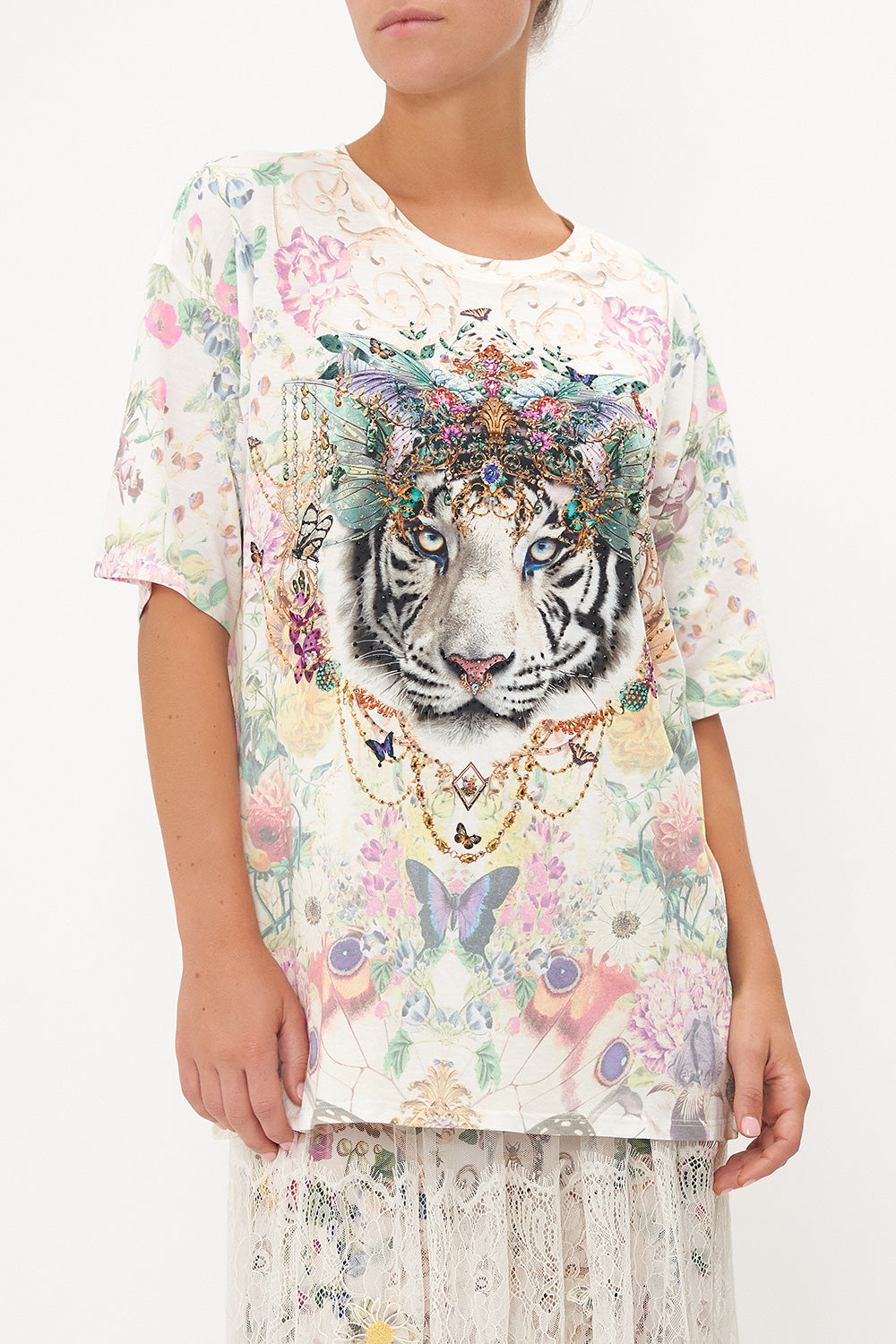 OVERSIZE BAND TEE QUEENS BEE HIVE