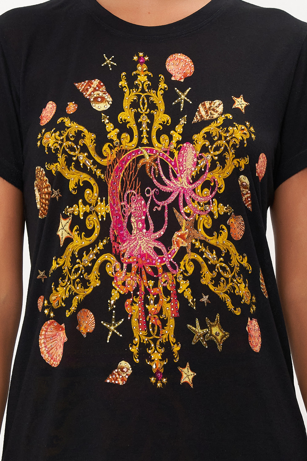 SLIM FIT ROUND NECK T-SHIRT OCTOPIA