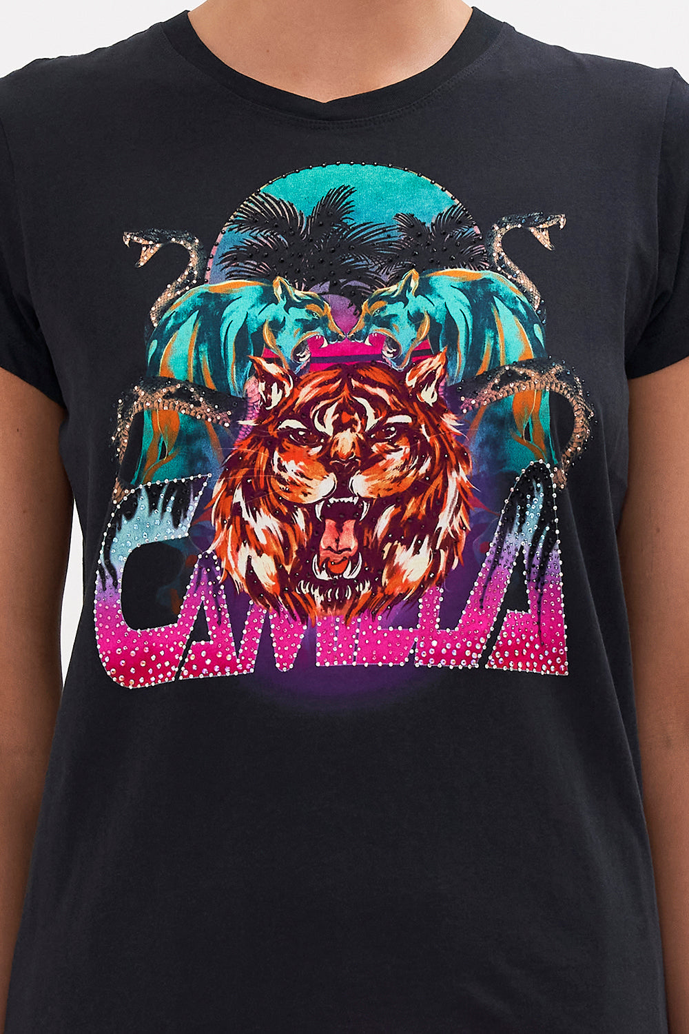 SLIM FIT ROUND NECK T-SHIRT ZEBRA ZONE