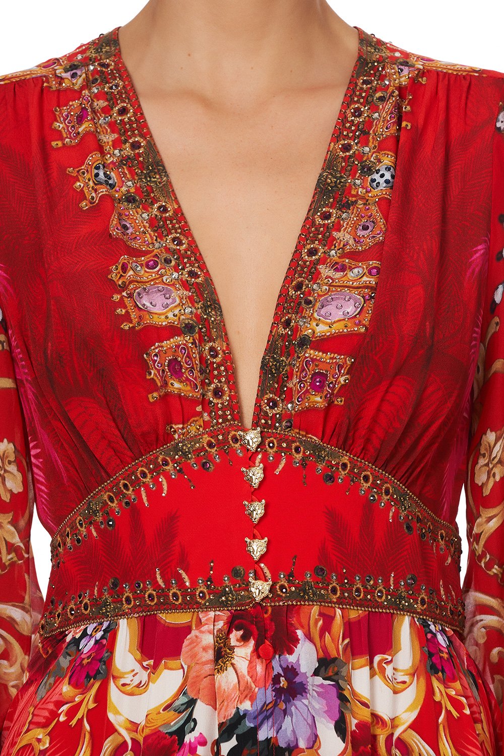 BUTTON DRESS WITH SHAPED WAISTBAND PRIMA DONNA