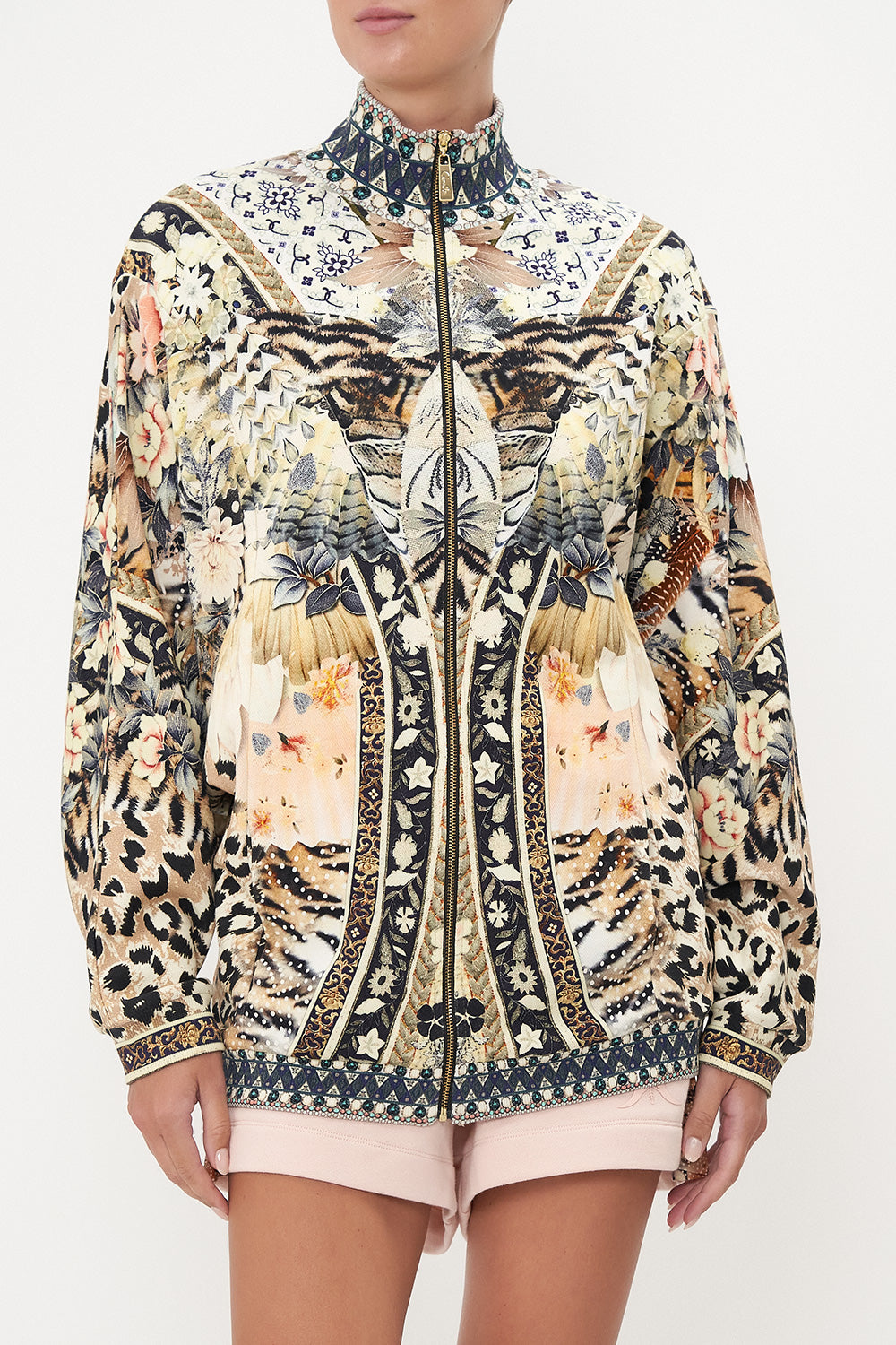 ZIP FRONT SWEAT JACKET MOTO MAIKO