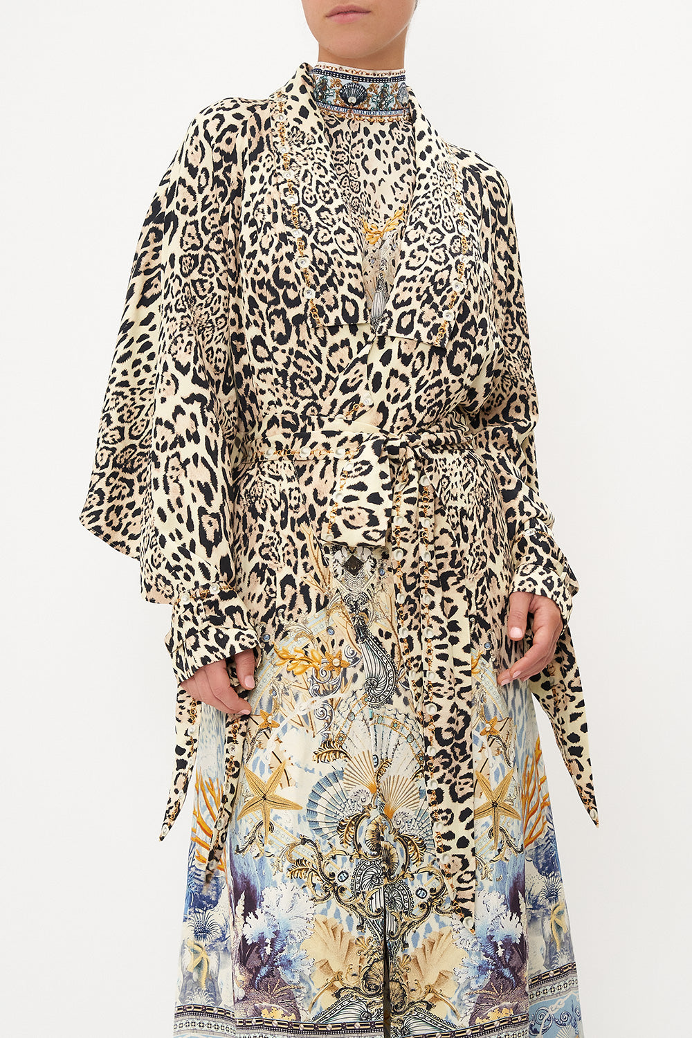 SOFT TRENCH WITH TIES SEAHORSE SONNET