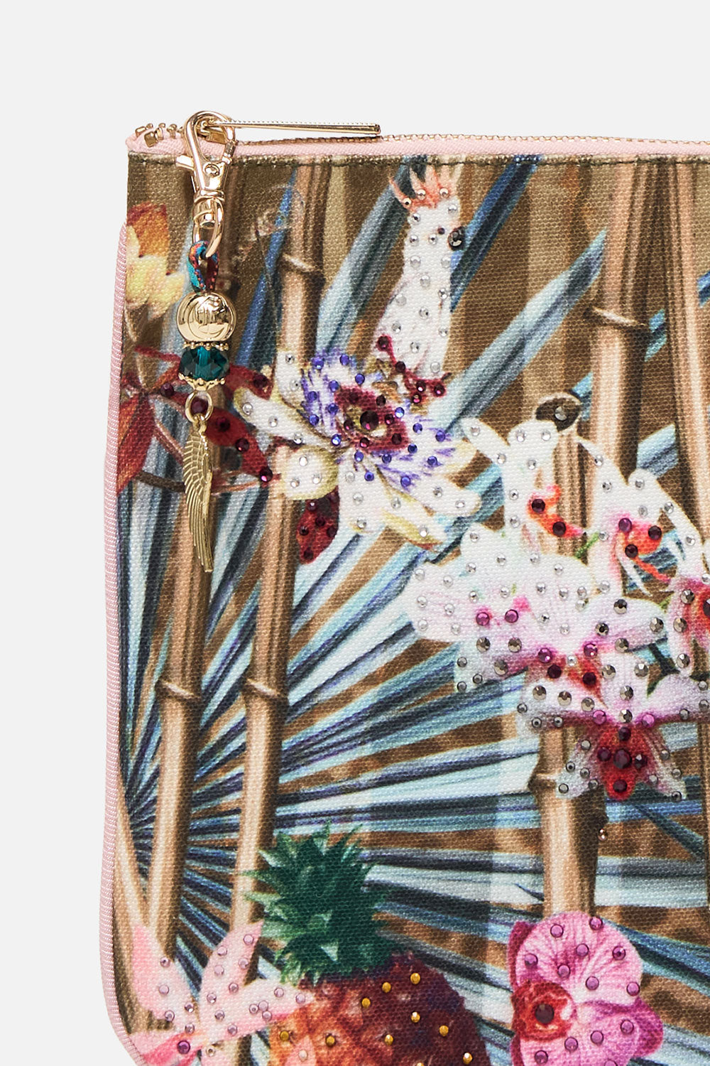 SMALL CANVAS CLUTCH PASSPORT TO PARADISE