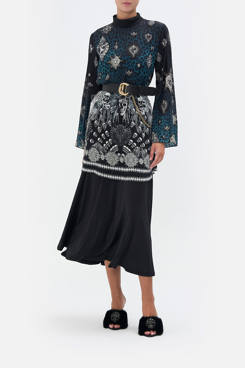 LONG SLEEVE SWING DRESS ANIMAL ANARCHY