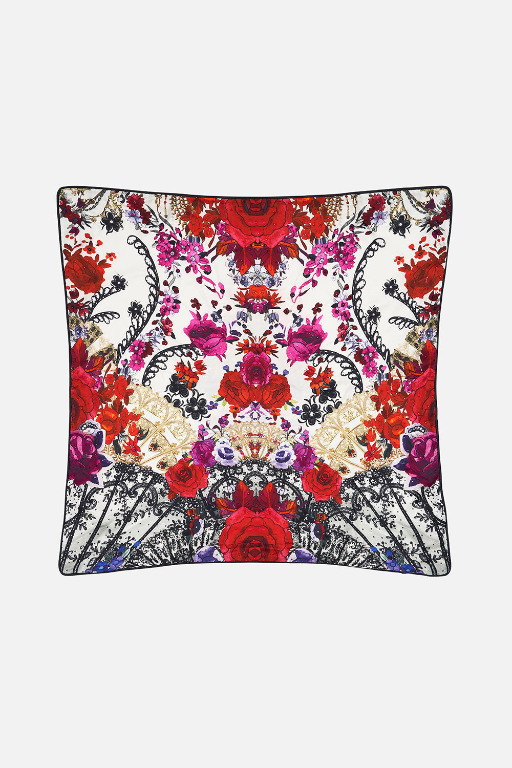 LARGE SQUARE CUSHION REIGN OF ROSES
