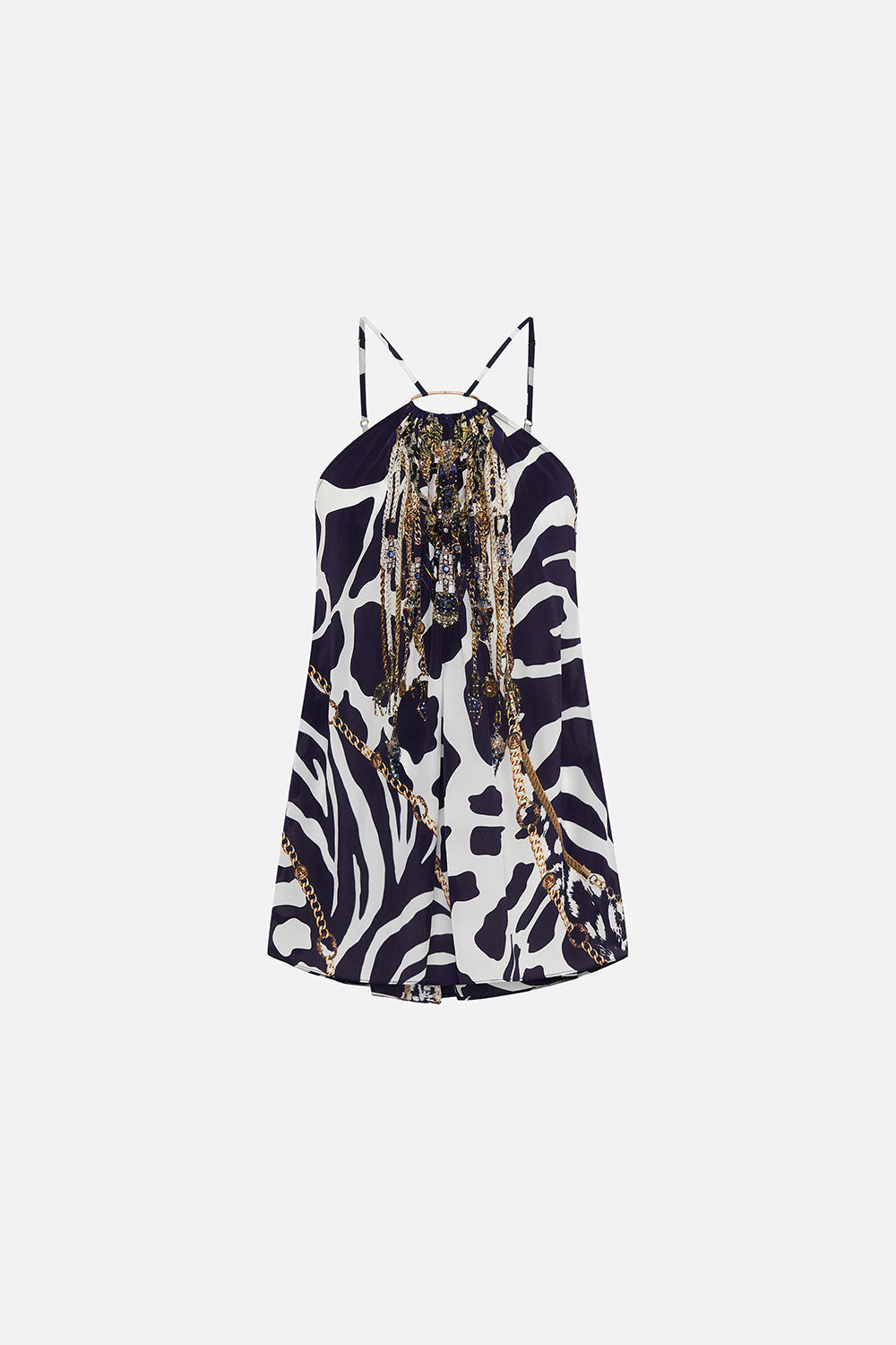 HALTER TOP WITH HARDWARE WHERES YOUR HEAD AT