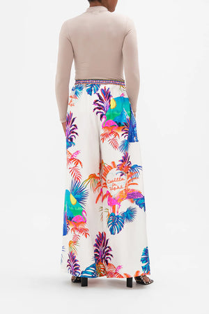 WIDE LEG TROUSER WITH FRONT POCKETS FLAMENCO FLAMINGO