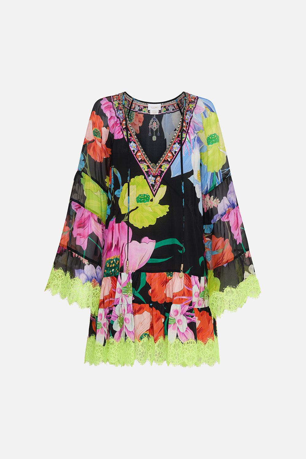 A-LINE GATHERED PANEL DRESS AWAY WITH THE FAIRIES