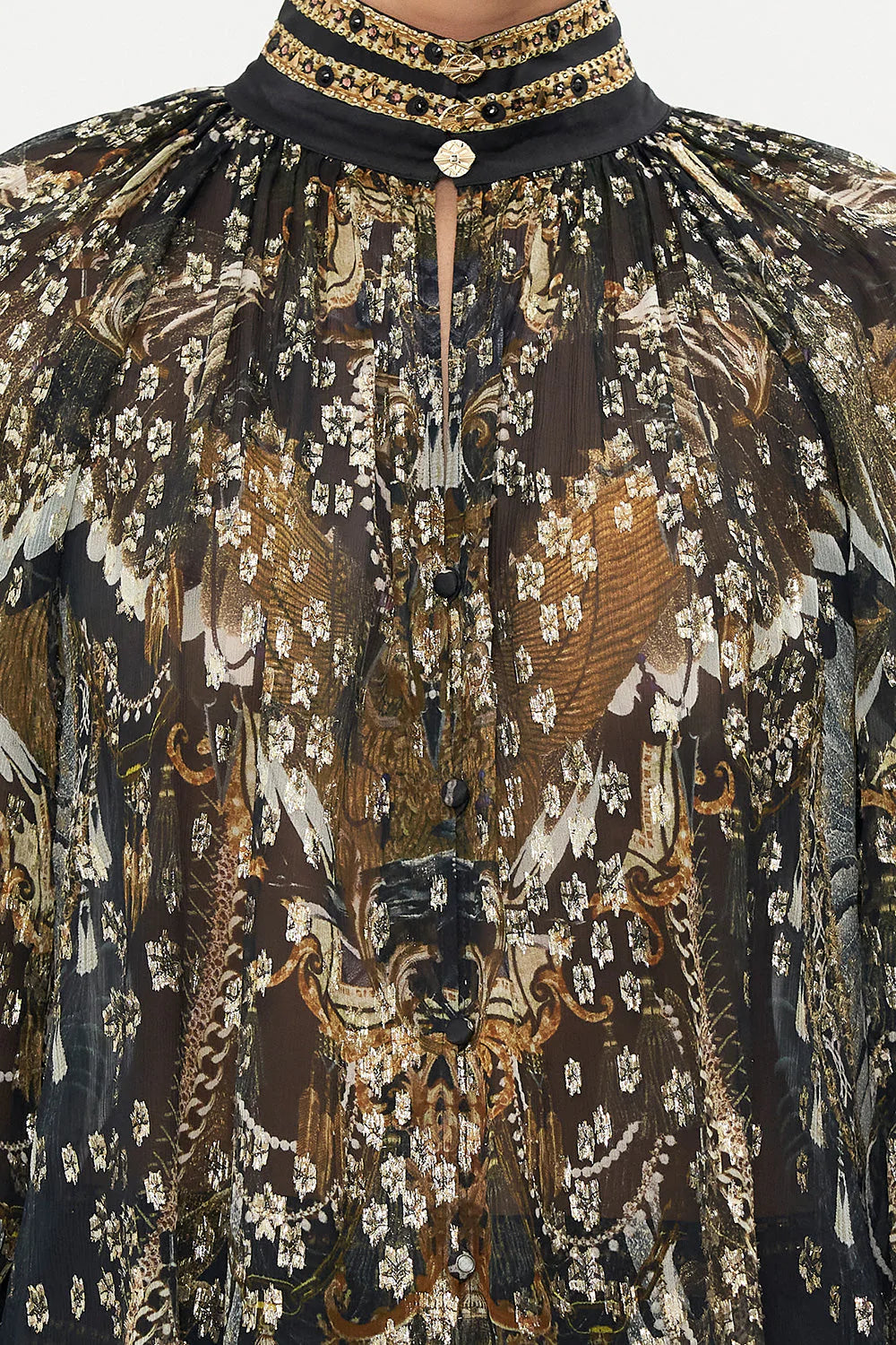 RAGLAN BUTTON UP SHIRT RAVIN RAVEN