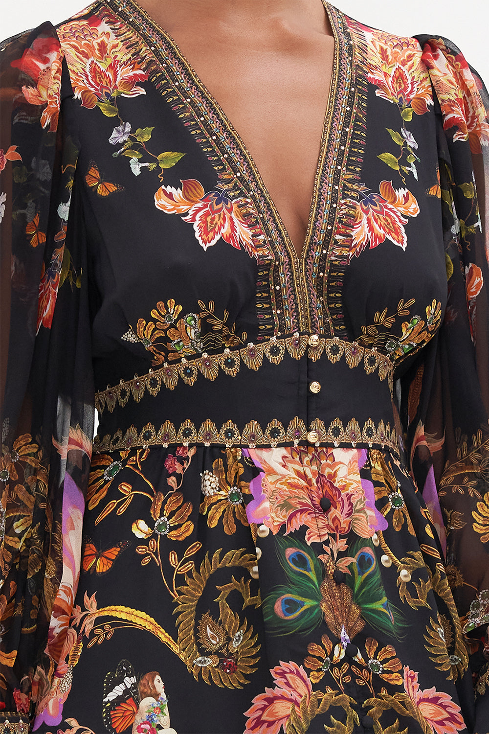 BUTTON FRONT FRILL DRESS TO CATCH A SPIDER