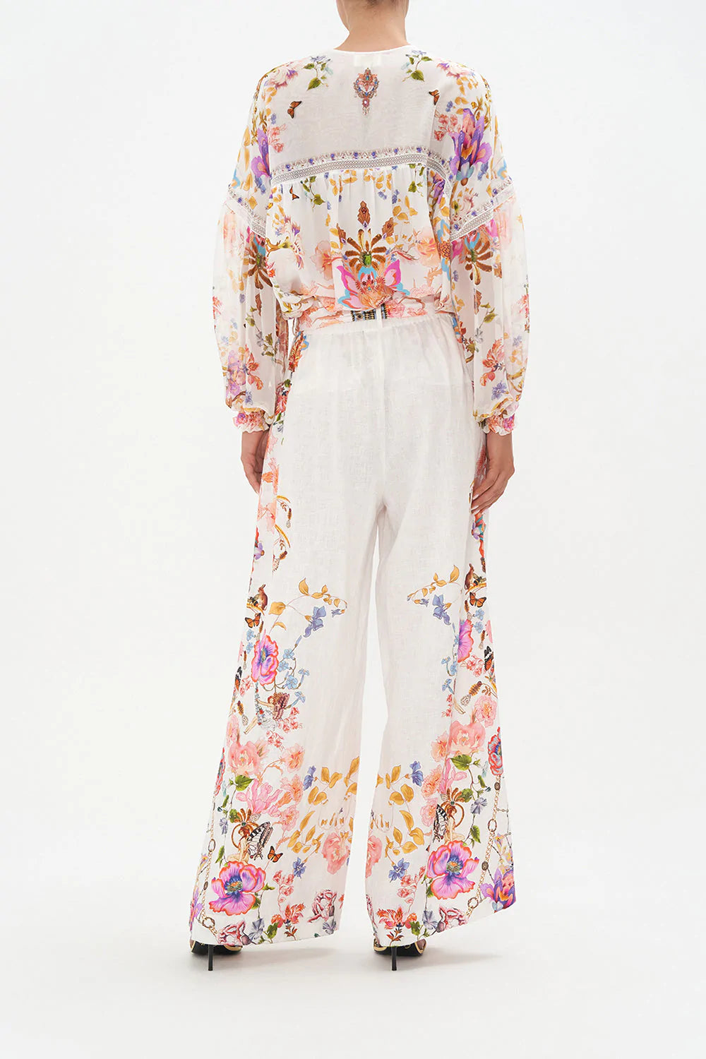 PAPERBAG WAIST WIDE LEG PANT SPIDER GIRL