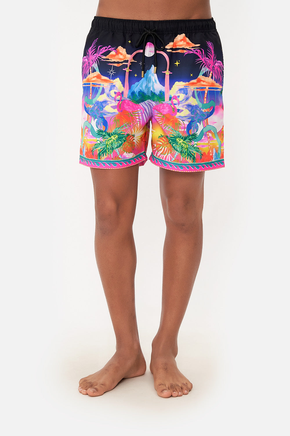 ELASTIC WAIST BOARDSHORT FLIGHT OF THE FLAMINGO