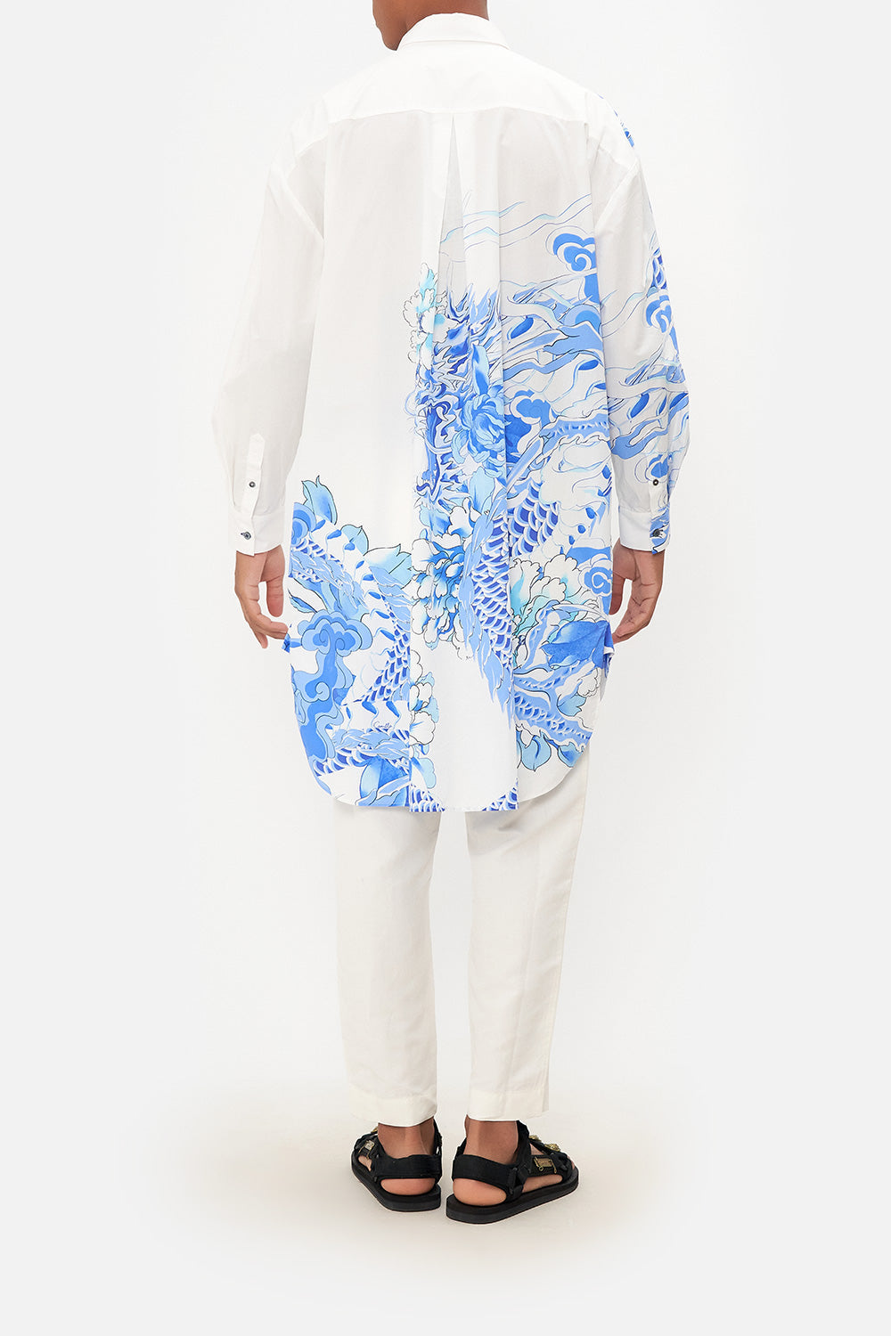 LONG LINE BUTTON UP MANTAN HEART OF A DRAGON