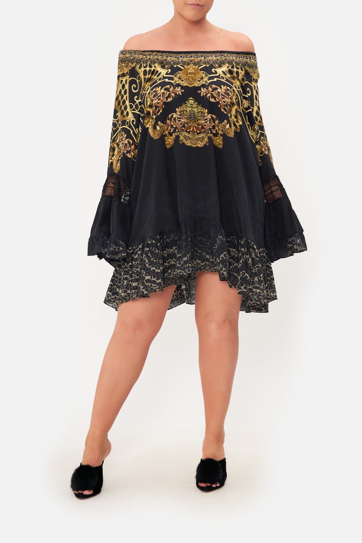 A LINE FRILL DRESS SHADOWS OF ARMADA