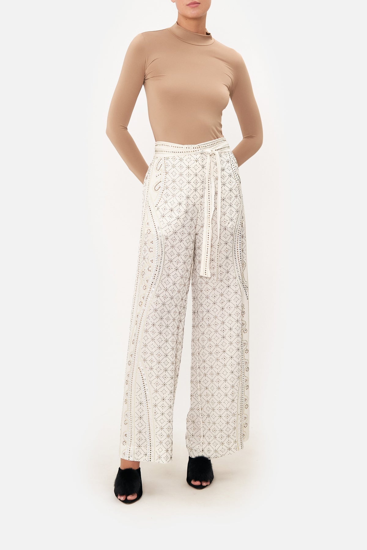 PAPERBAG WAIST WIDE LEG PANT LUXE ESPIRITU