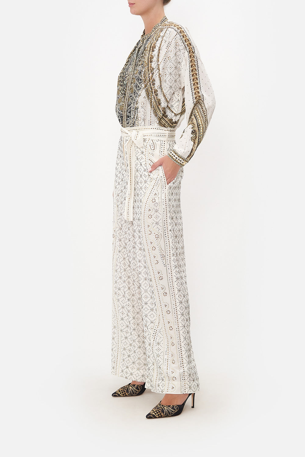 PAPERBAG WAIST WIDE LEG PANT LUXE ESPIRITU