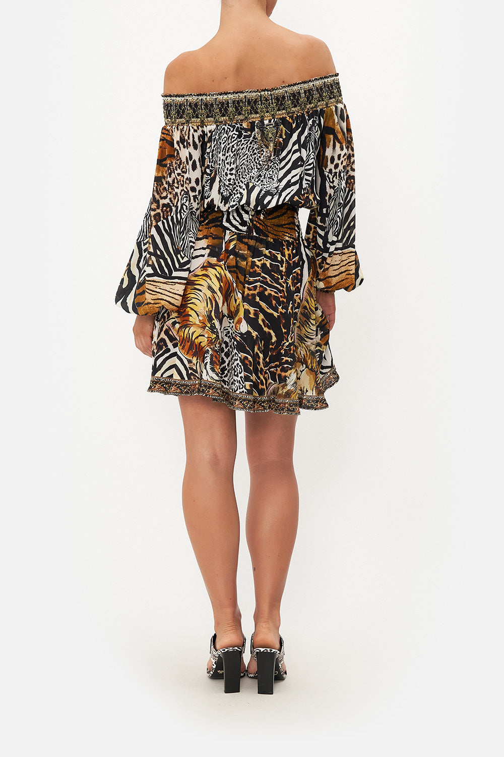 OFF SHOULDER SHORT DRESS WHATS NEW PUSSYCAT