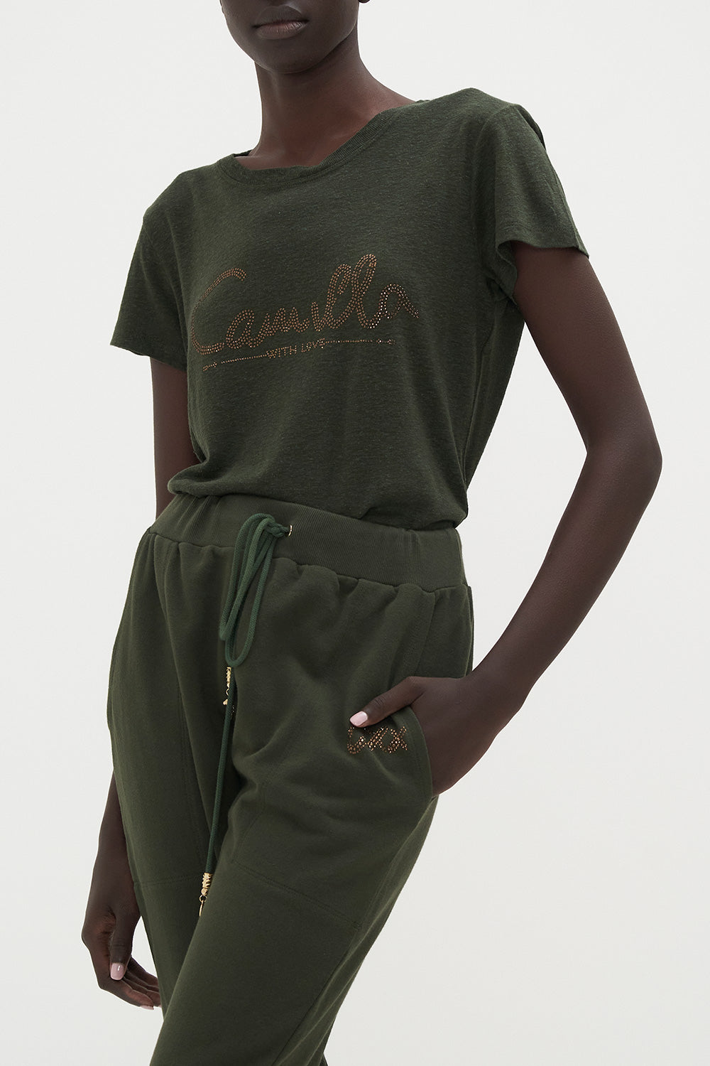 SLIM FIT ROUND NECK T-SHIRT PASSPORT TO PARADISE