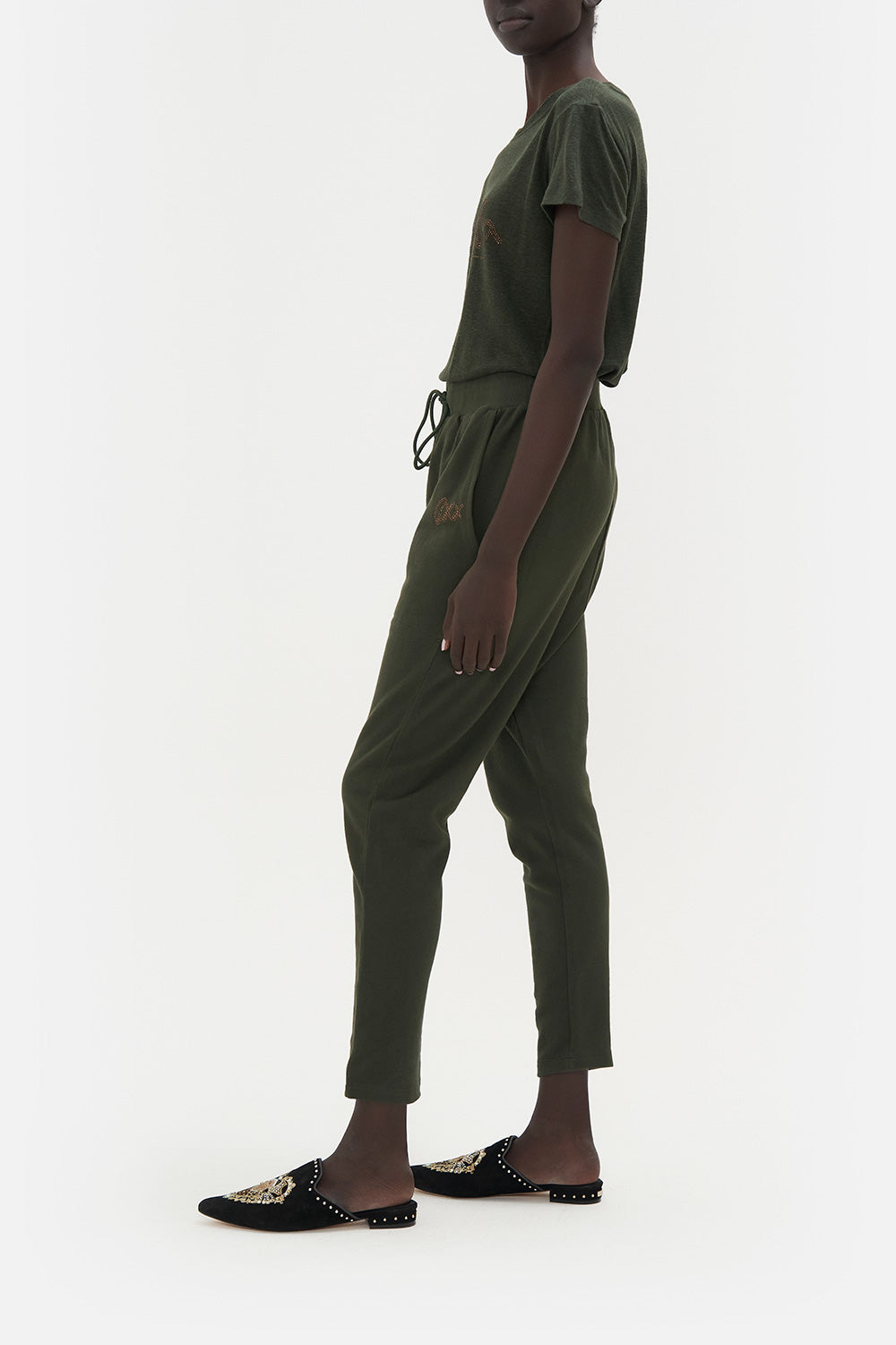 RIB WAIST RELAXED PANT PASSPORT TO PARADISE