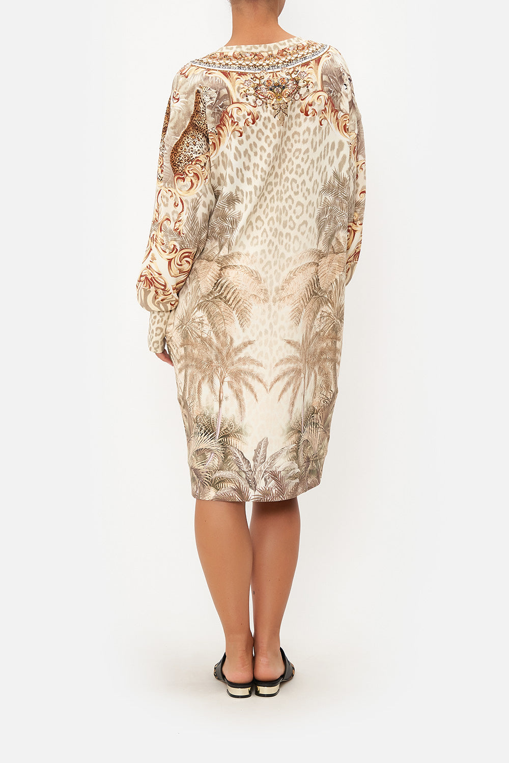 SWEATSHIRT BUTTON DRESS PALAZZO PARTY