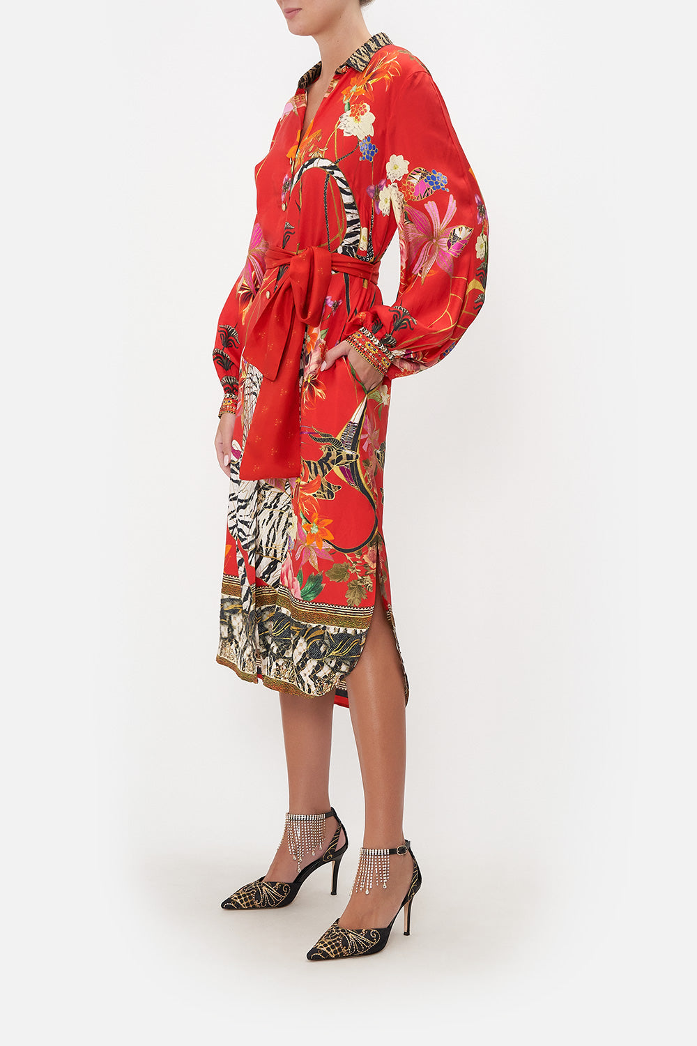 HIGH LOW MIDI SHIRT DRESS THE LEGEND OF ZIBA