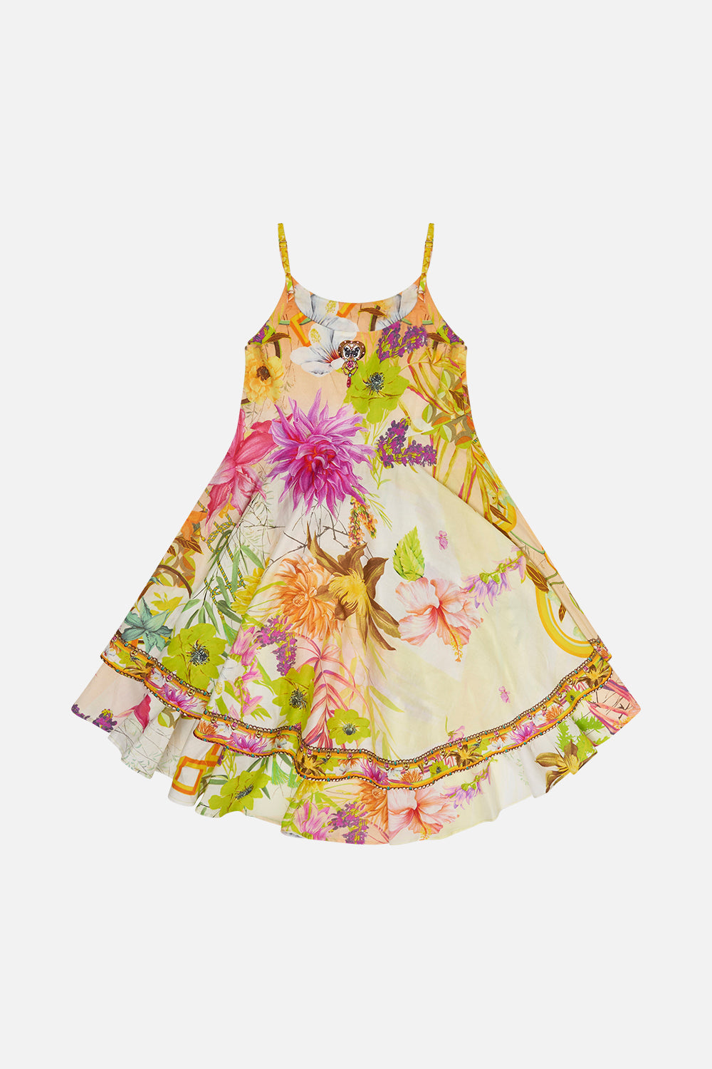 KIDS ROUND NECK TIERED DRESS  12-14 HOW DOES YOUR GARDEN GROW