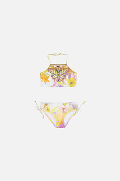 Kids Crop Top Bikini 4-10 How Does Your Garden Grow print by CAMILLA