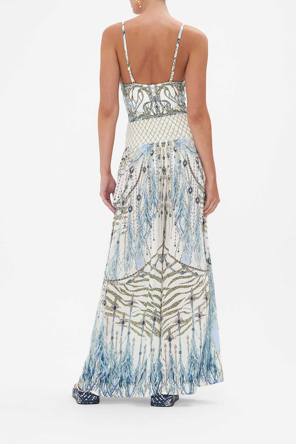 SHIRRED WAIST PANT MOON AND BACK