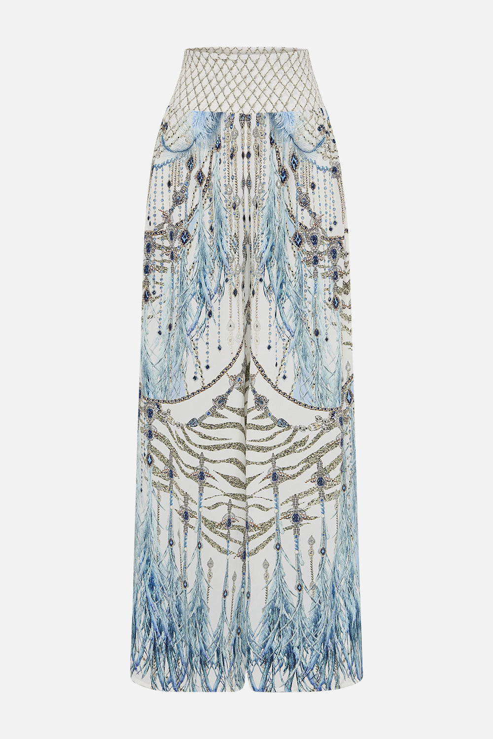 SHIRRED WAIST PANT MOON AND BACK