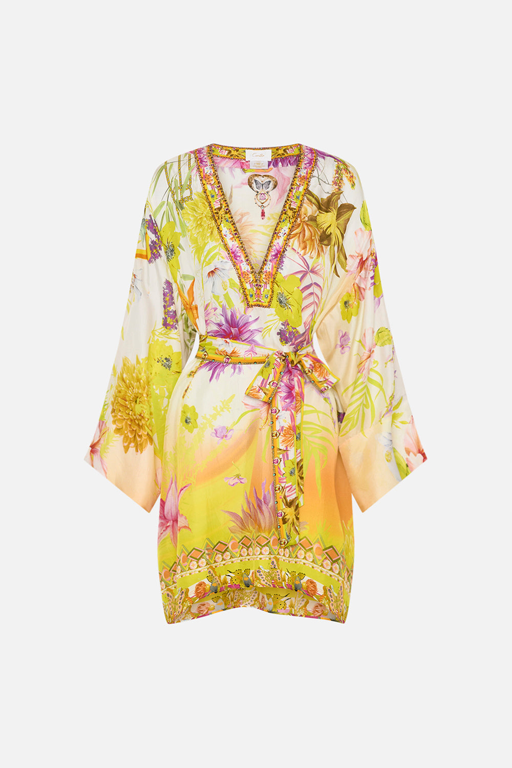 SHORT DEEP V KAFTAN WITH SLEEVE TABS HOW DOES YOUR GARDEN GROW