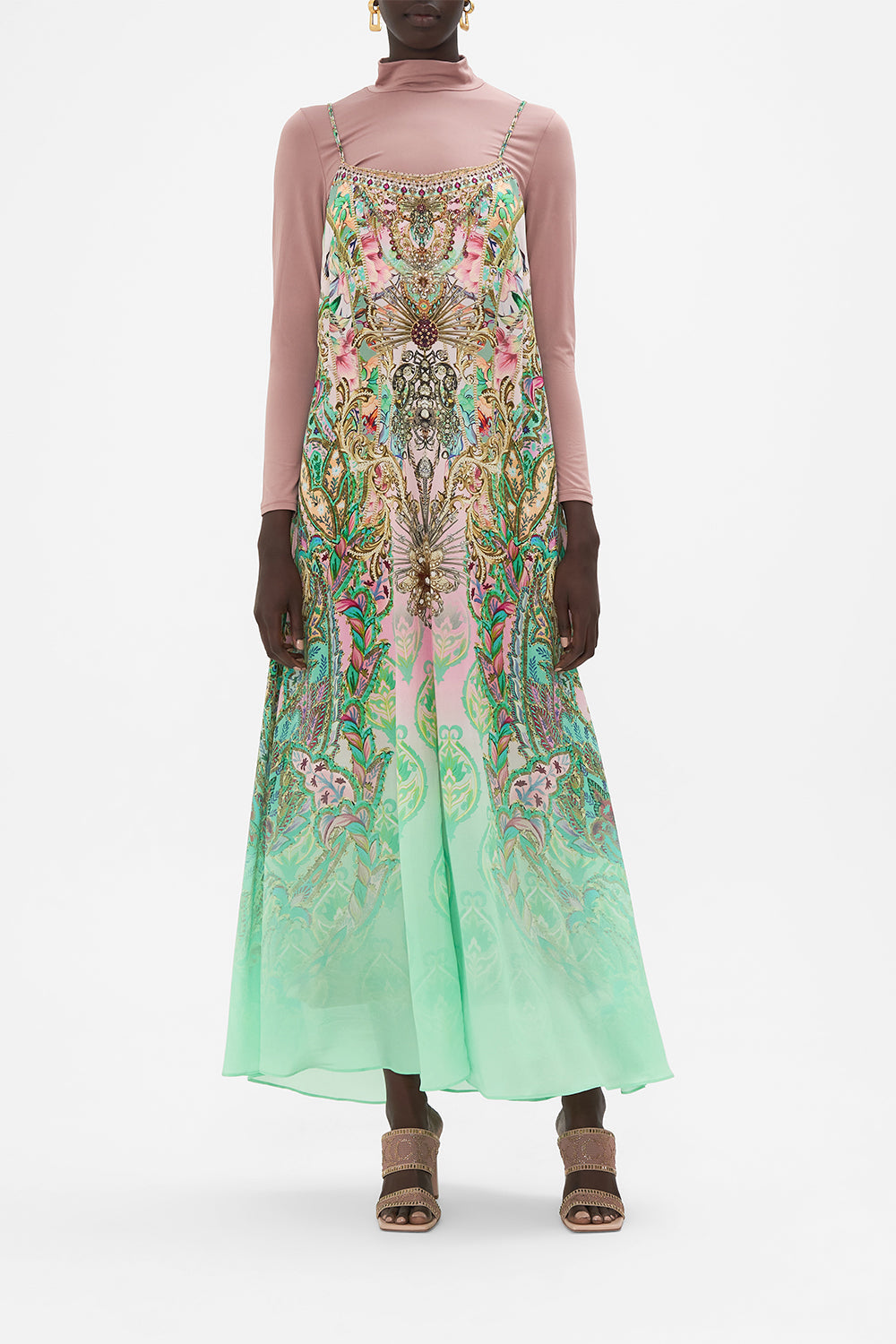 LONG PANEL SLIP DRESS LOST CITY