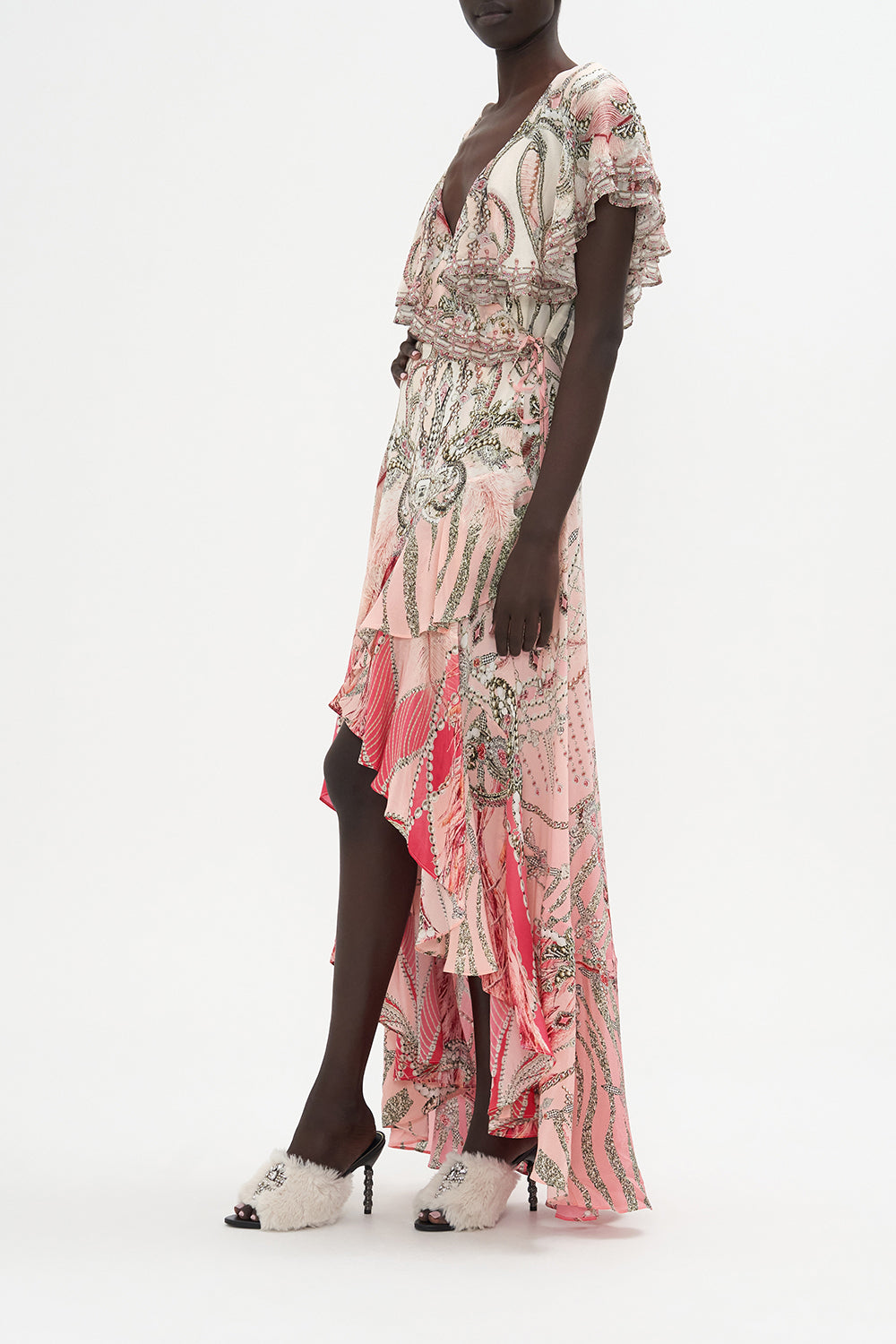 FRILL SLEEVE LONG DRESS STARSHIP SISTAS