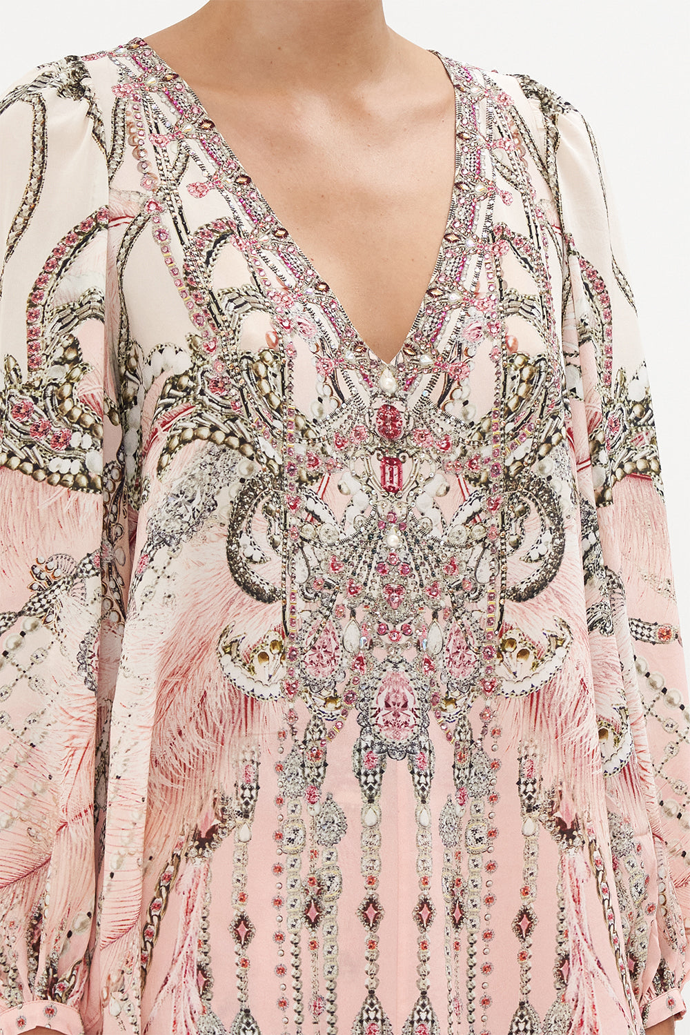 V NECK BLOUSON SLEEVE BLOUSE STARSHIP SISTAS