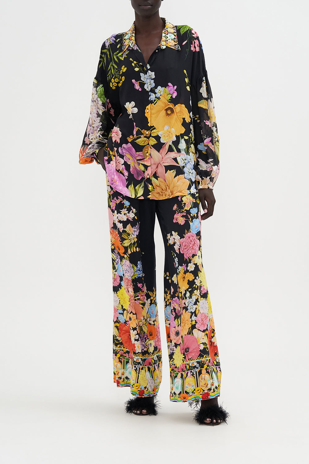 Balloon Sleeve Shirt Blouse Divine Divinity print by CAMILLA