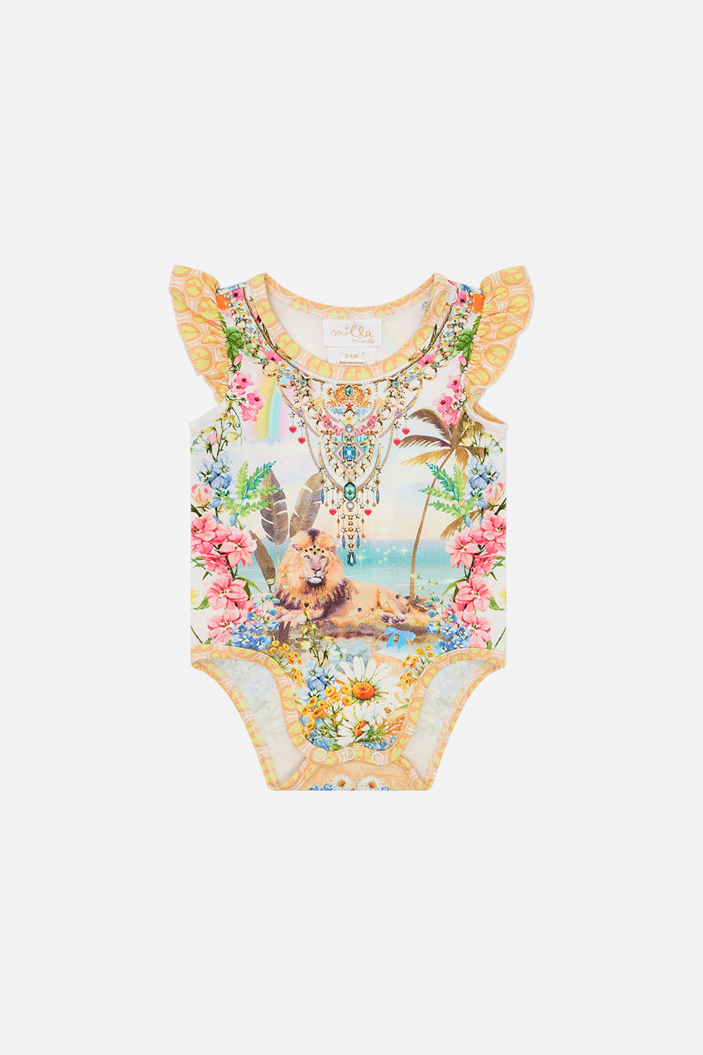 Babies Frill Bodysuit Delirium Days print by CAMILLA