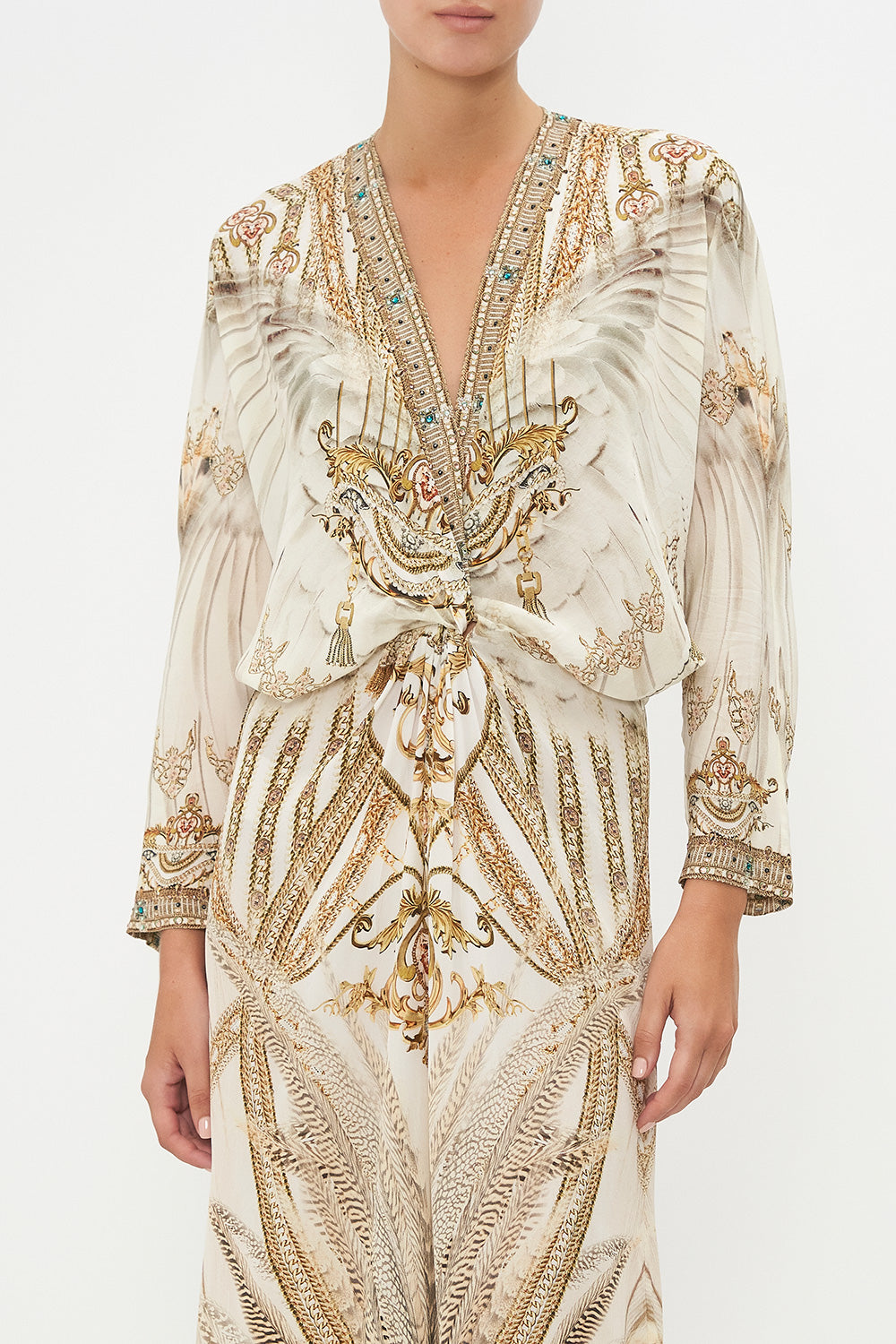 TWIST FRONT BATWING DRESS SOAR LIKE AN EAGLE