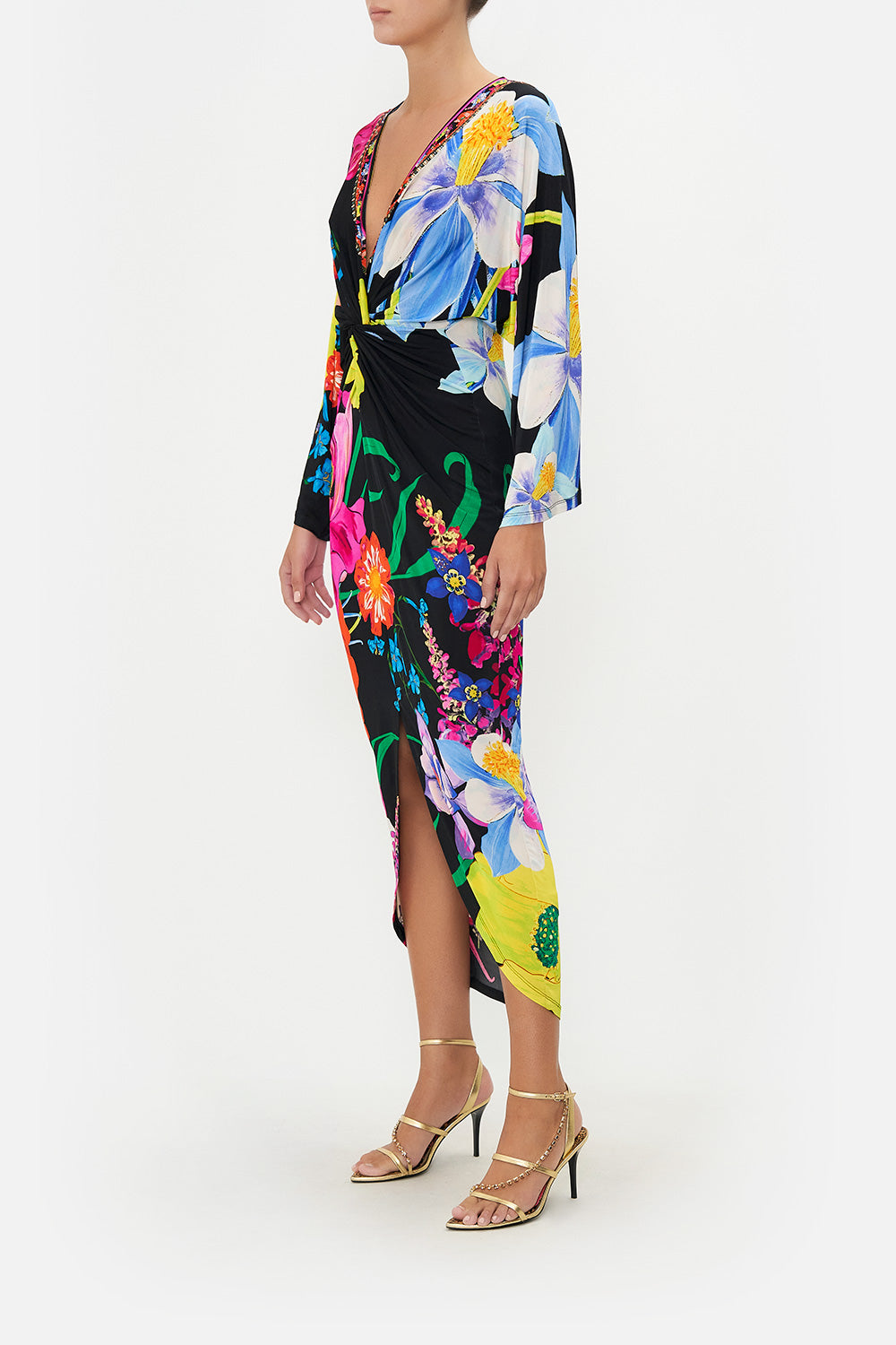 LONG SPLIT FRONT TWIST DRESS AWAY WITH THE FAIRIES