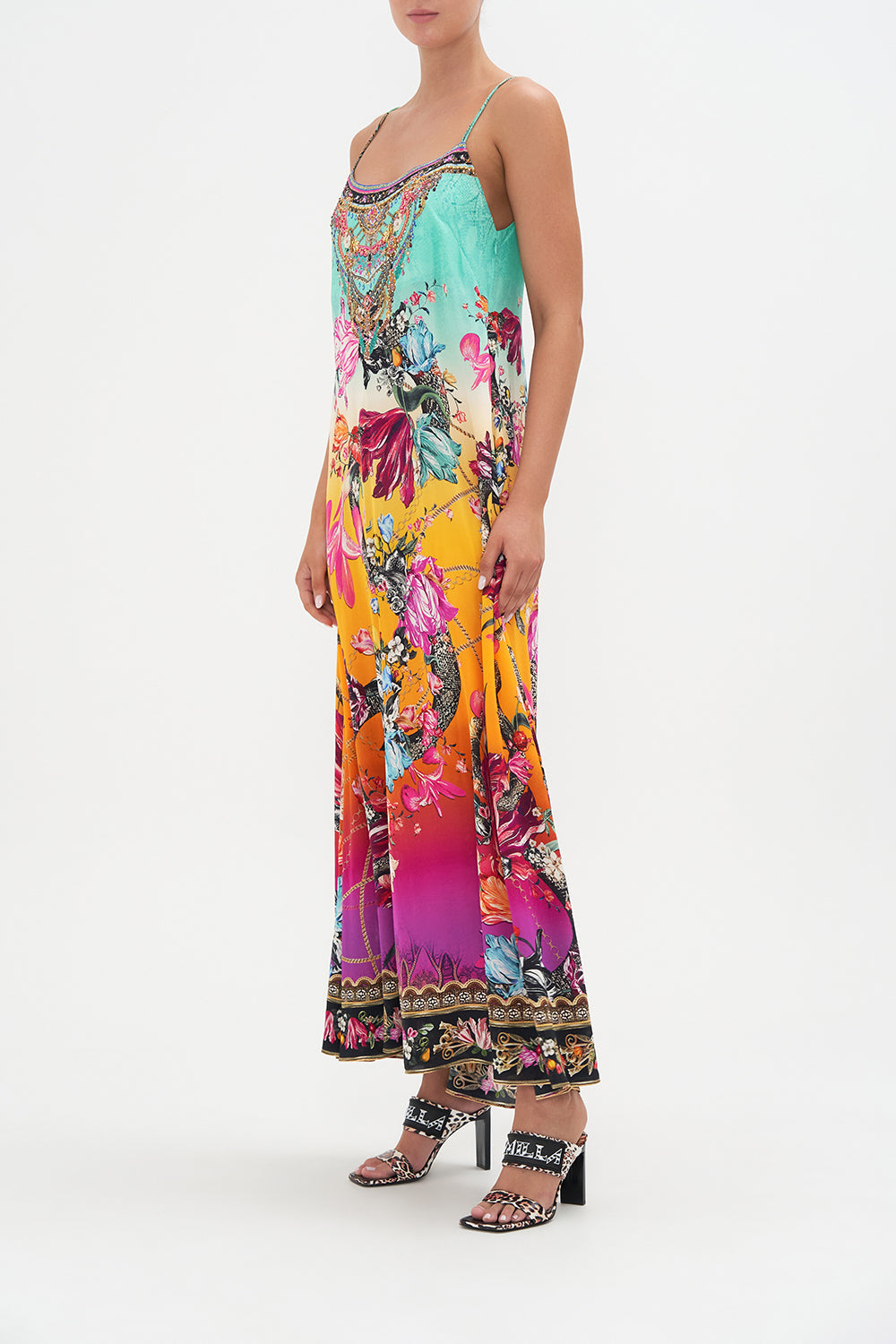 LONG PANEL SLIP DRESS VIPER ROOM