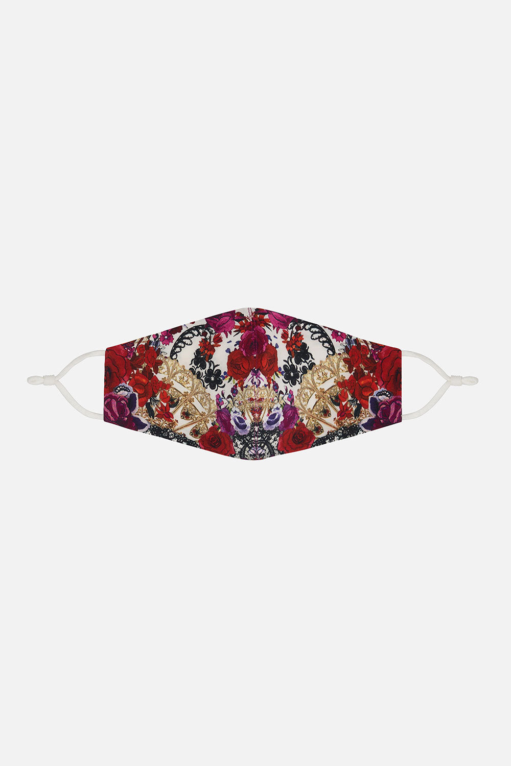 The CAMILLA FACE MASK COVER REIGN OF ROSES in our REIGN OF ROSES print.