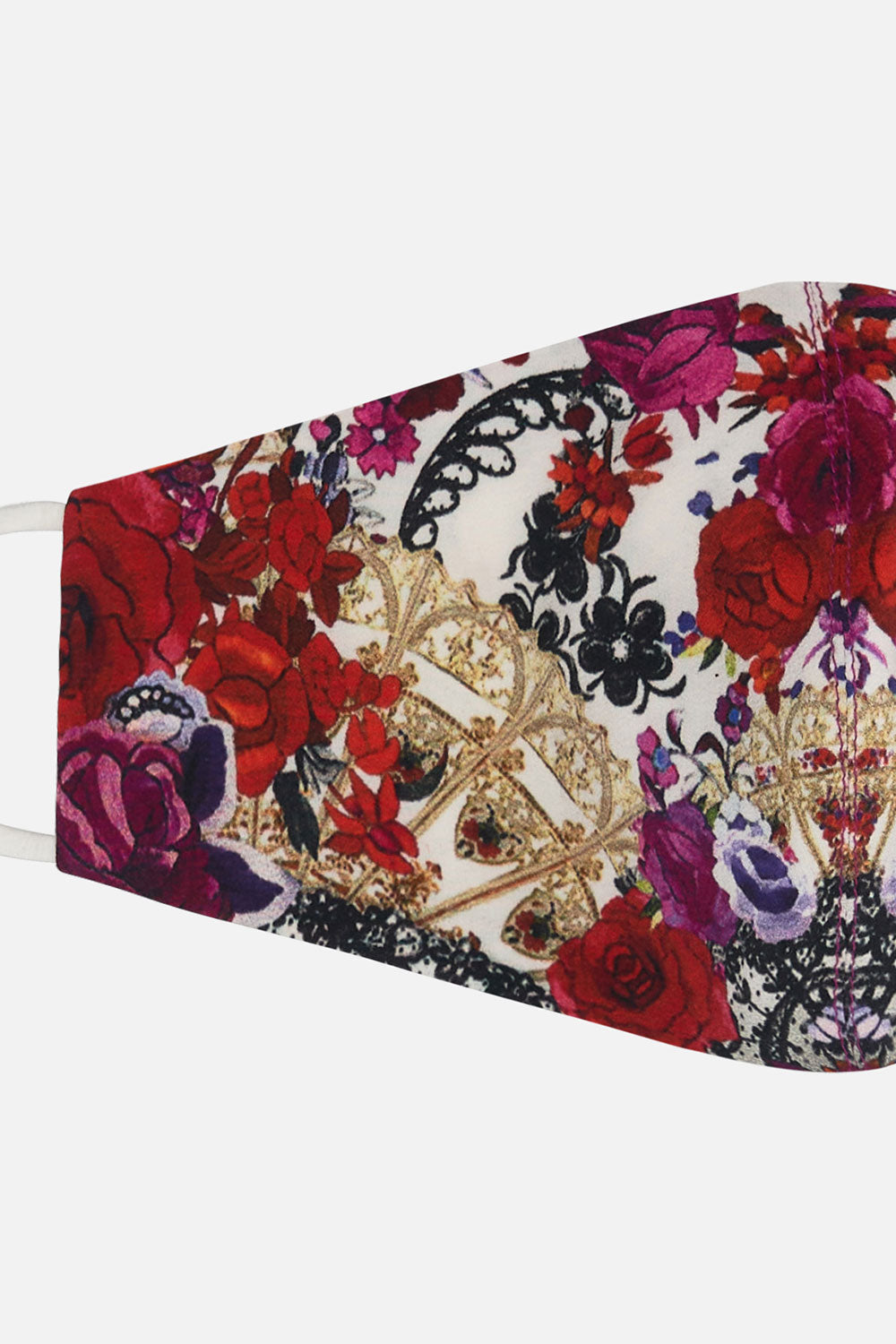 The CAMILLA FACE MASK COVER REIGN OF ROSES in our  print.