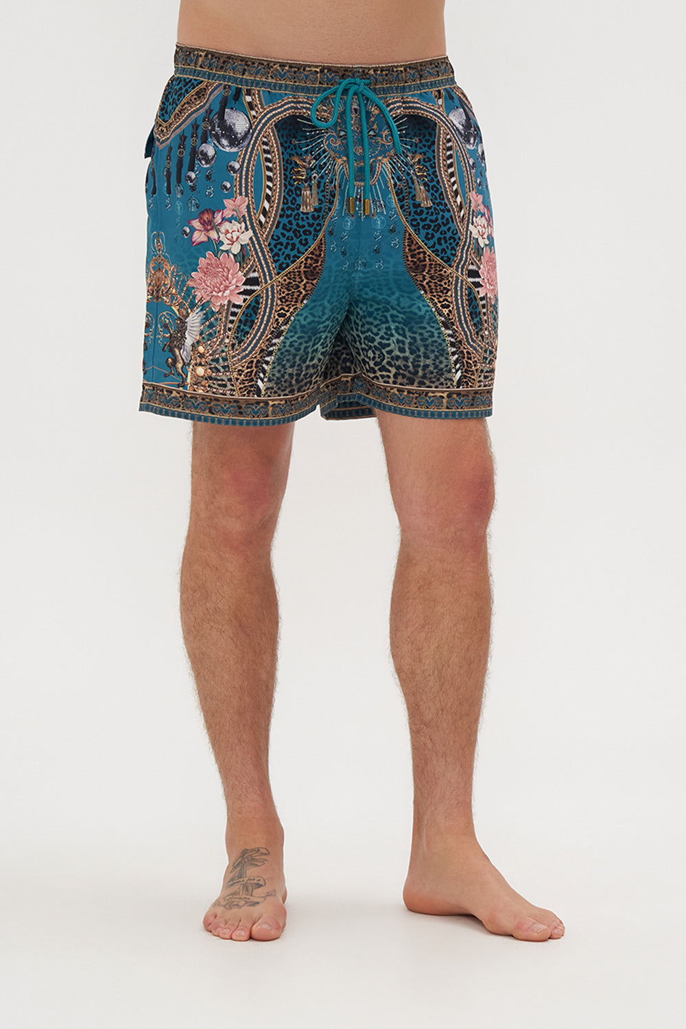 ELASTIC WAIST BOARDSHORT TIGER PANTS