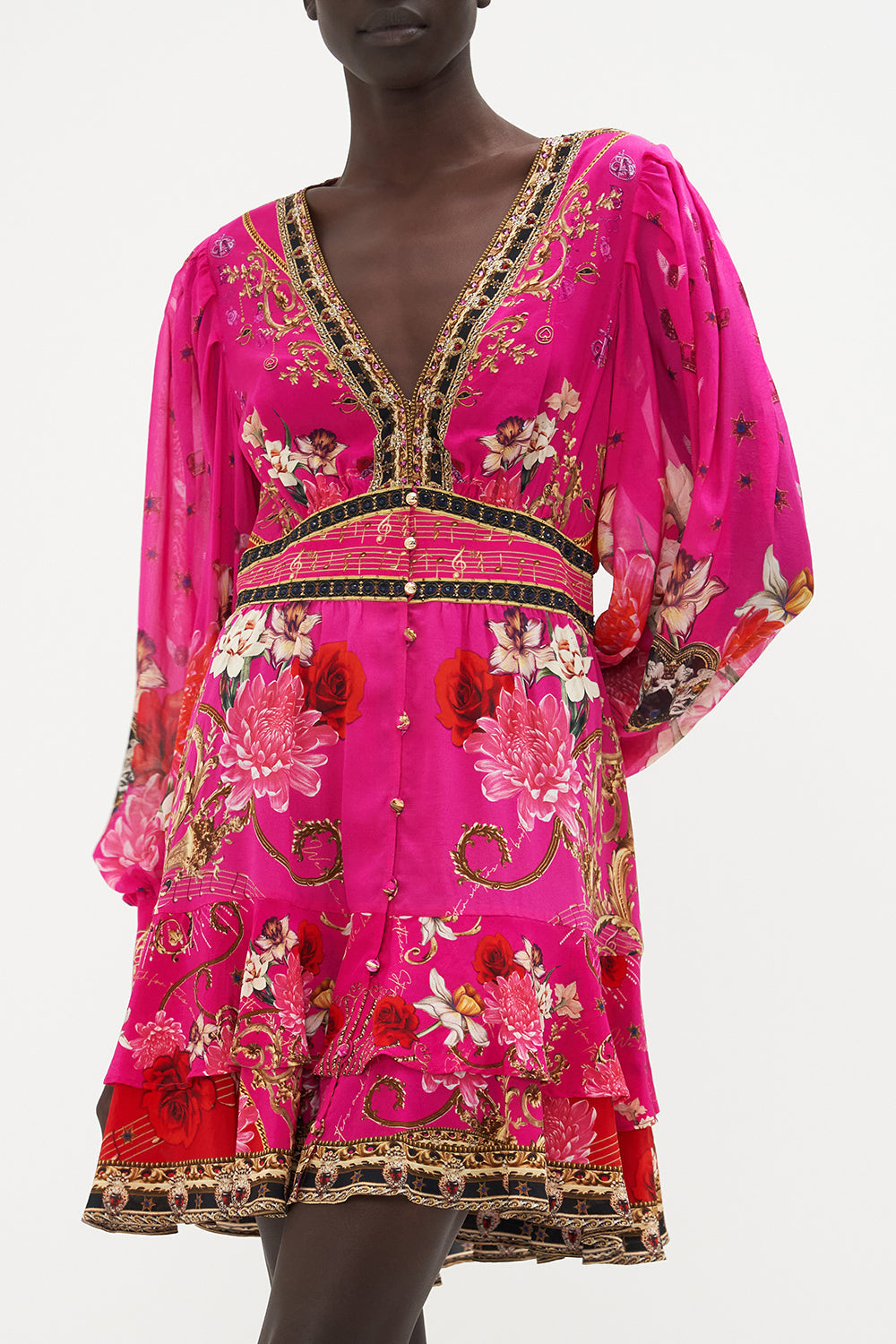 BUTTON FRONT FRILL DRESS WHAT HAPPENS ON TOUR