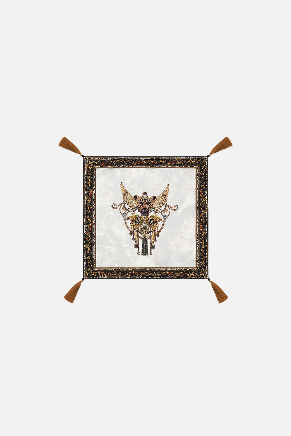 SMALL SQUARE CUSHION TIGER TRAP