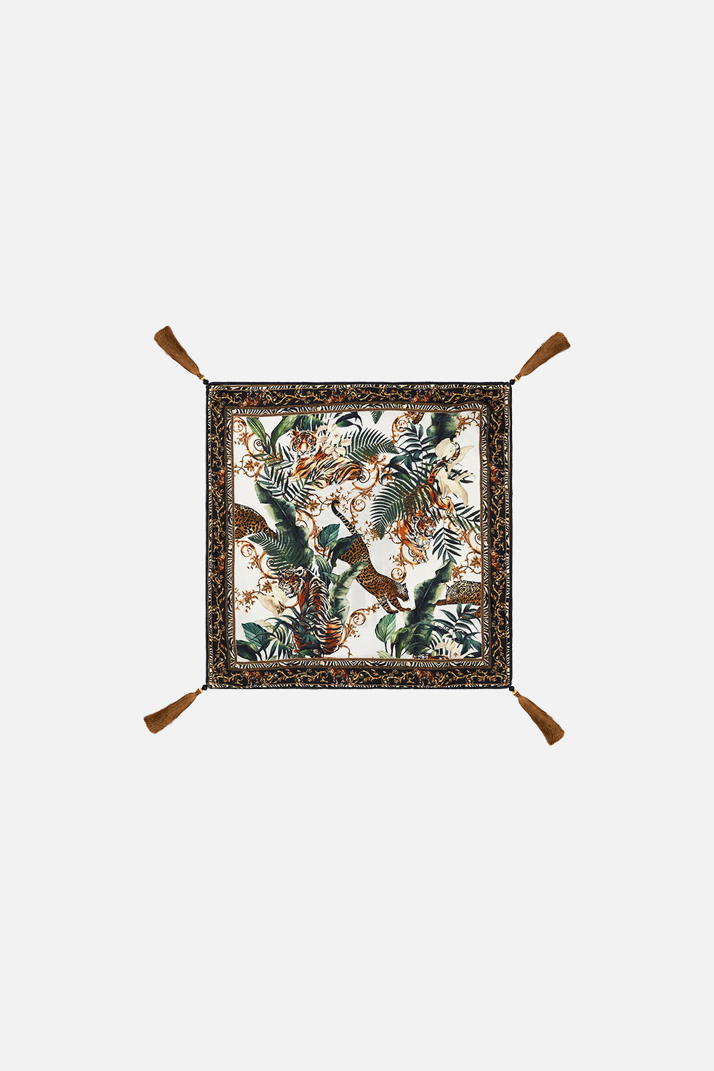 SMALL SQUARE CUSHION TIGER TRAP