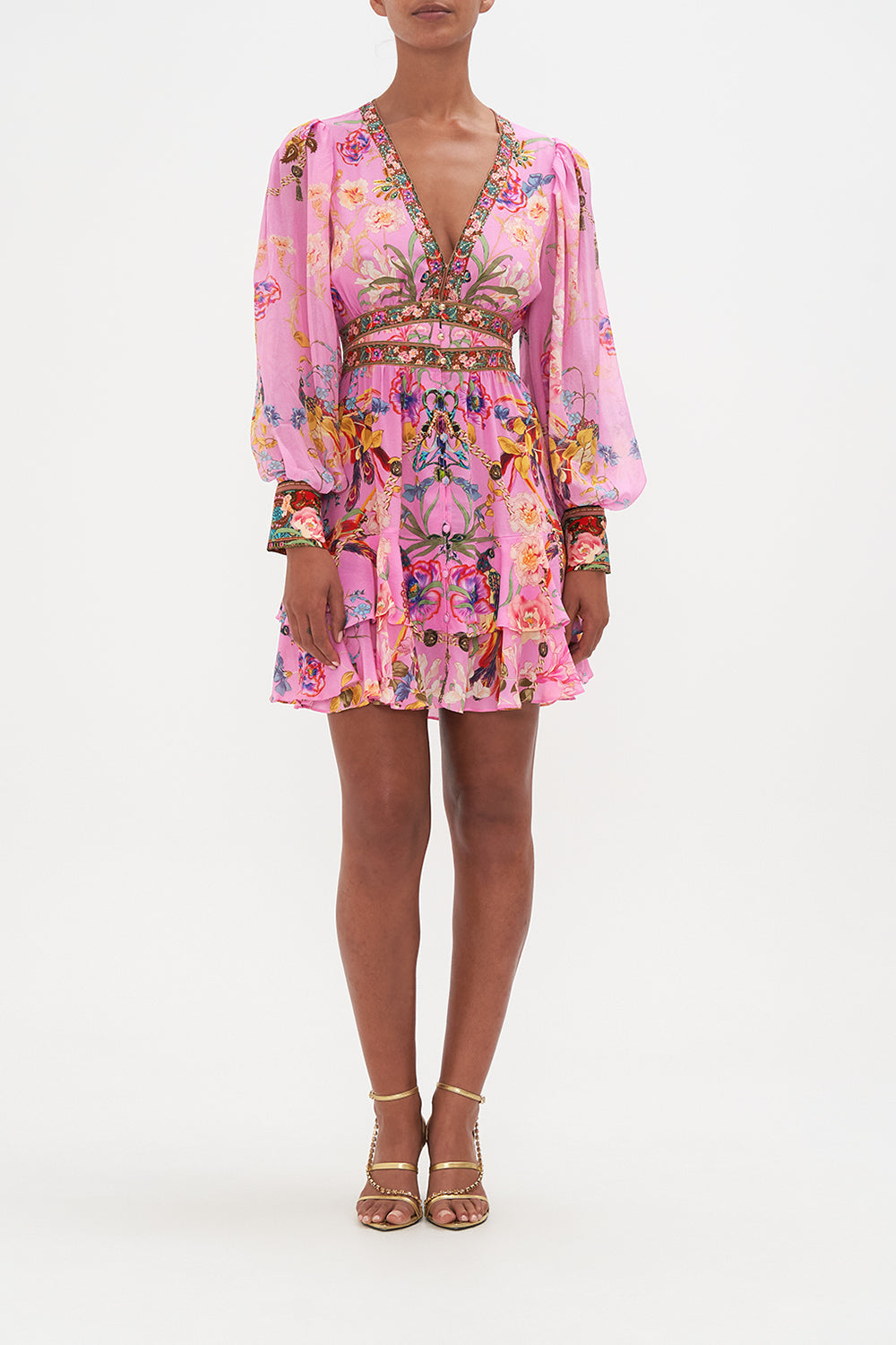 BUTTON FRONT FRILL DRESS LOOK AT ME