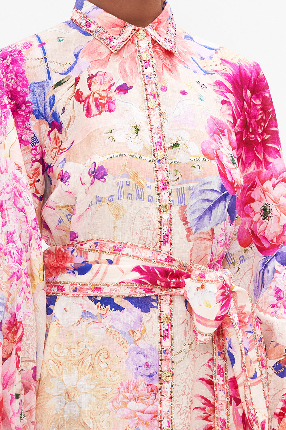 HIGH LOW MIDI SHIRT DRESS ROSE BED RENDEZVOUS