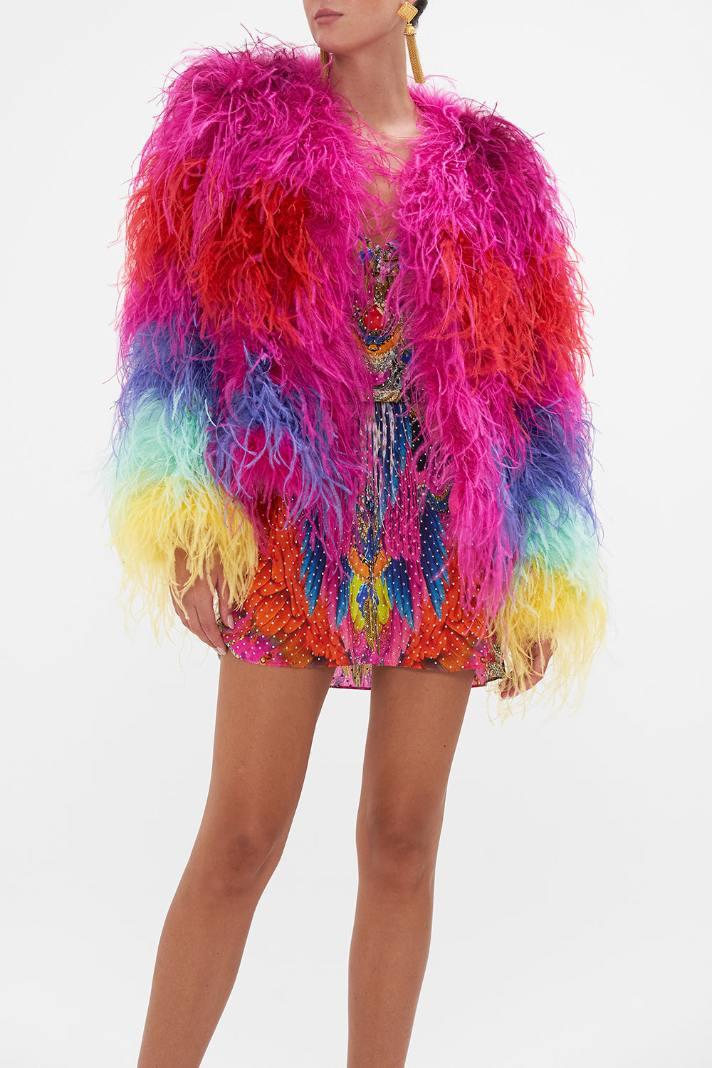 FEATHER JACKET DANCING WITH DESTINY